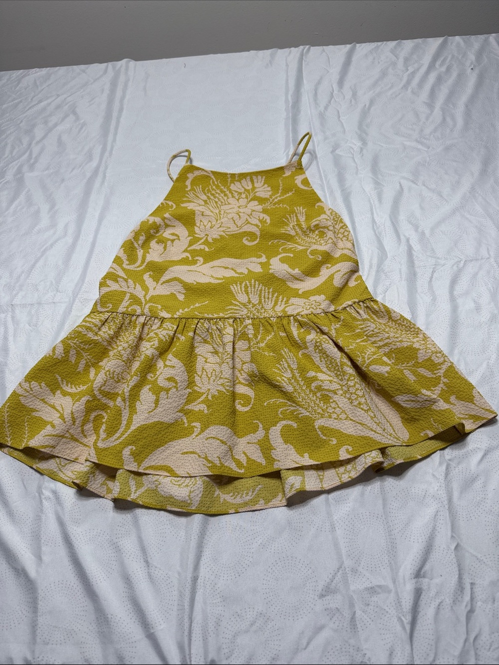 Ted Baker Mustard and Cream Floral Strap Cami